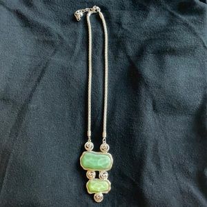 Silver and mint necklace